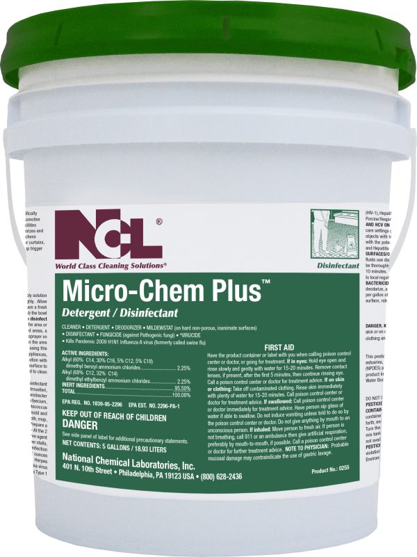 Cleaning Chemical Detergent/Disinfectant: Micro-Chem Plus – Made in USA